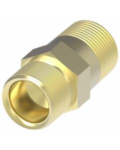 Brass Compression Fitting For Plastic, Copper, & Aluminum Tubing, 0.50 Inch Tube OD To 1/4-18 Male NPT, Straight