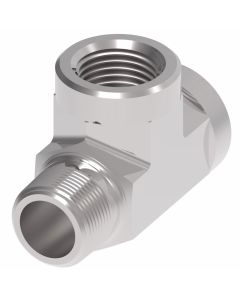 Steel Adapter, 3/4-14 Male NPT Branch To 3/4-14 Female NPT Run, Tee