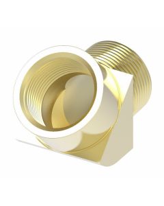 Brass Adapter, 1/4-18 Female NPT To 5/8-18 Male SAE 45 deg Flare, 90 deg Elbow