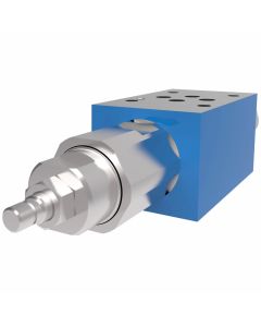 SystemStak Relief Valve, NFPA-D03 Size, Dual Relief, A to T, B to T, 75-4500 PSI Screw & Locknut Adjustment