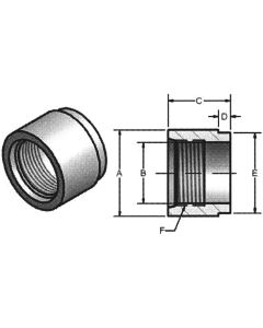 Steel Weld Coupling, AISI1020 Carbon Steel SAE Half Coupling, 9/16-18 SAE UN-2B Thread