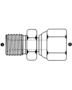 Steel Adapter, 3/8-19 Male BSPP (British Parallel) To 3/8-19 Female BSPP (British Parallel) Swivel, Straight