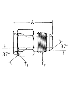 Steel Adapter, 1/2-20 Female JIC 37 deg Flare To 7/16-20 Male JIC 37 deg Flare, Straight