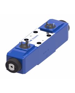 DG4V-3(S) Series Subplate/Manifold Mount NFPA Size D03 Solenoid Valve, 4-Way, 3-Position, Spring Centered, Float Center, HP Performance, 24VDC DIN 43650 Coil. 