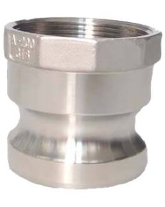 Stainless Steel Cam & Groove Adapter, Male Half, 4 Inch Female NPT