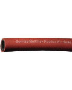 Sunrise Multiflex Rubber Air Hose, Red, 0.67 Inch OD, 0.38 Inch ID, Up To 300.00 PSI
