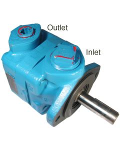 V20 Series Vane Pump, 13 Ring Size, 3/4 straight Keyed Shaft, NPT Ports, Outlet Inline with Inlet, CW Rotation