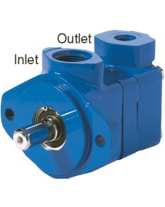 V10 Series Vane Pump, 01 Ring Size, 3/4 Straight Keyed Shaft, NPT Ports, Outlet in-Line with Inlet, CW Rotation