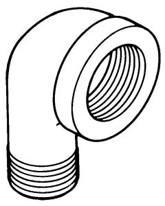 Malleable Iron Pipe Fitting, 3 Inch 90 deg Street Elbow