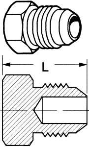Brass Male SAE 45 deg Flare Plugs