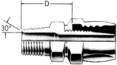 Steel Reusable Air Brake Fittings, Male NPT