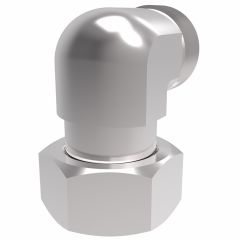 Steel Metric Flareless Fitting, 25.00 mm S Series Union Swivel Elbow