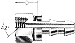 Brass Reusable Socketless Fittings, Female SAE 42 deg Inverted Flare, Straight