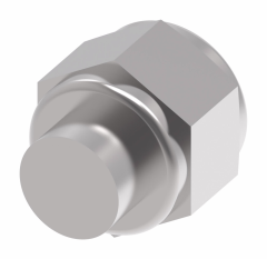 Blue Anodized Aluminum Adapter (AN 929), -06 Female JIC 37 deg Flare Cap