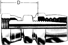 Steel Reusable Air Brake Fittings, Female USF Swivel