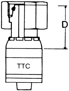 Global TTC 1 & 2 Wire Braid Steel Crimp Fittings, Female German DIN 3902 24 deg Flare Light Duty Swivel, Straight