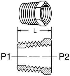 Brass Adapters, Male NPT To Female NPT, Bushing