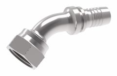 E-Z Clip Series Fitting, 3/4-16 Female O-Ring (Short Pilot), -10 Hose, 45 deg Elbow