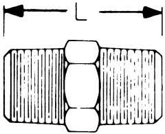 Brass Adapters, Male NPT To Male NPT, Straight Hex Nipple