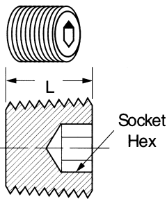 Brass Male NPT Hex Socket Plugs