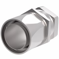 Steel Reusable 1 Wire Braid Reduced Bore Two-Piece Fitting, 2-1/2-12 Female JIC 37 deg Flare Swivel, -32 Hose, Straight