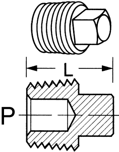 Brass Male NPT Square Head Plugs