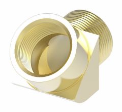 Brass Adapter, 3/8-18 Male NPT To 3/8-18 Female NPT, 45 deg Elbow