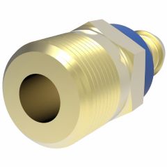 Brass Reusable Socketless Fitting, 3/8-18 Male NPT, -06 Hose, Straight