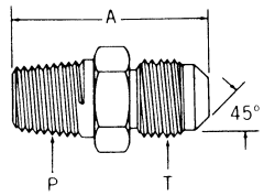 Brass Adapters, Male NPT To Male SAE 45 deg Flare, Straight