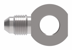 Steel Brake System Adapter, -04 Male JIC 37 deg Flare To 7/16 Inch Banjo, Straight