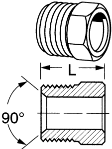 Brass Inverted Flare Tube Nuts