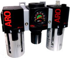 Aro-Flo Series Air Line Filter/Regulator/Lubricator Combination Units, Up To 1770 SCFM at 250/300 PSI