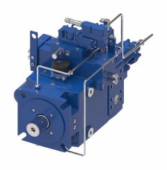 Hydrokraft PVW Series Variable Displacement Open Loop Piston Pump, 15.30 cu in/rev,  Mounting Flange, ISO Straight Key, 65 mm dia., 18 mm key Shaft, Power Control with Pressure Limiter, CW Rotation
