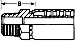 Steel Crimp 3903/7903 Swage Fittings, Male NPT, Straight