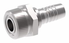Steel Flat Crimp Fitting, 1/8-27 Male NPT, -04 Hose, Straight