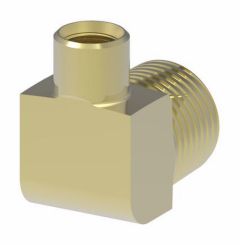 Brass DOT Approved Air Brake Tube Fitting, 0.38 Inch Tube OD To 1/2-14 Male NPT, 90 deg Elbow