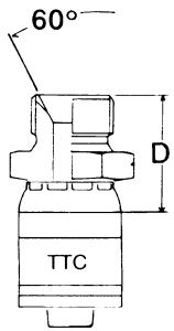 Global TTC 1 & 2 Wire Braid Steel Crimp Fittings, Male BSP (British) Parallel, Straight