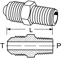 Brass Adapters, Male NPT To Male SAE 45 deg Flare, Straight