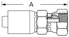 Global TTC 1 & 2 Wire Braid Steel Crimp Fittings, Female NPSM Swivel, Straight