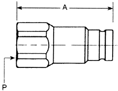 FF Series Flush Face Hydraulic Tool Quick Disconnects, Male Half, Female Threads