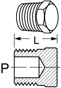 Brass Male NPT Hex Head Plugs