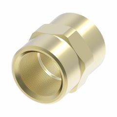 Brass Push>Connect Tube Fitting, 0.25 Inch Tube OD To 1/8-27 Female NPT, Straight