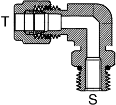 Stainless Steel Duolok Tube Fittings, Tube To Male SAE O-Ring Boss (Straight Thread O-Ring), 90 deg Elbow