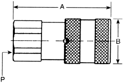 FF Series Flush Face Hydraulic Tool Quick Disconnects, Female Half, Female Threads