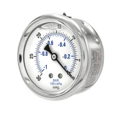 Pressure Gauges, Center Back Connection