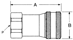 5600 Series Industrial Interchange Quick Disconnects, Female Half, Coupling, Female SAE O-Ring Boss (Straight Thread O-Ring)