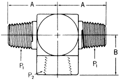 Steel Adapters, Male NPT Run To Female NPT Branch, Tee