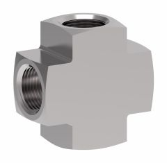 Brass Adapter, 1/8-27 Female NPT Cross