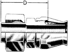 Steel Reusable 1 Wire Braid Teflon Fittings, SAE Ball Sleeve, Straight