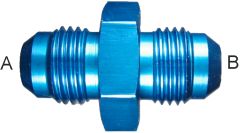 Blue Anodized Aluminum Adapters (AN 815), Male JIC 37 deg Flare To Male JIC 37 deg Flare, Straight